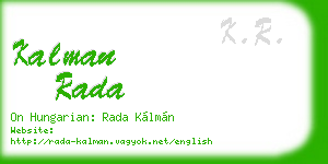 kalman rada business card